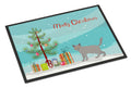 Chartreux Cat Christmas Doormat Indoor Outdoor 24H X 36W Front Door Mat Rugs for Entryway, Non Slip Washable Low Pile,