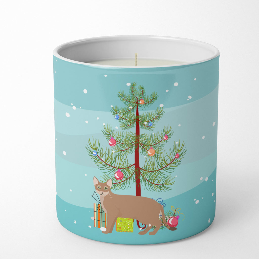 Chausie Cat Christmas Decorative Soy Candle Nature Soy Wax Essential Oil Home Decor Ideal for Bedroom Kitchen Bath Office Gift, 10 oz