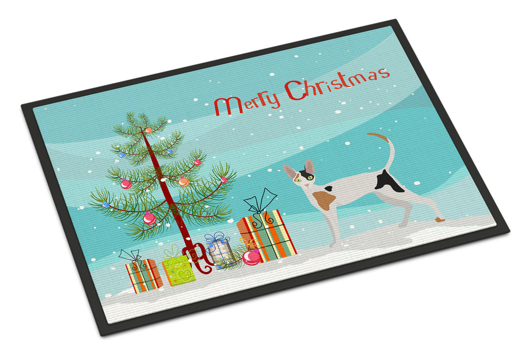 Cornish Rex Cat Christmas Doormat Indoor Outdoor 18H X 27W Front Door Mat Rugs for Entryway, Non Slip Washable