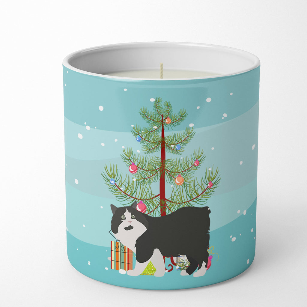 Cymric Cat Christmas Decorative Soy Candle Nature Soy Wax Essential Oil Home Decor Ideal for Bedroom Kitchen Bath Office Gift, 10 oz