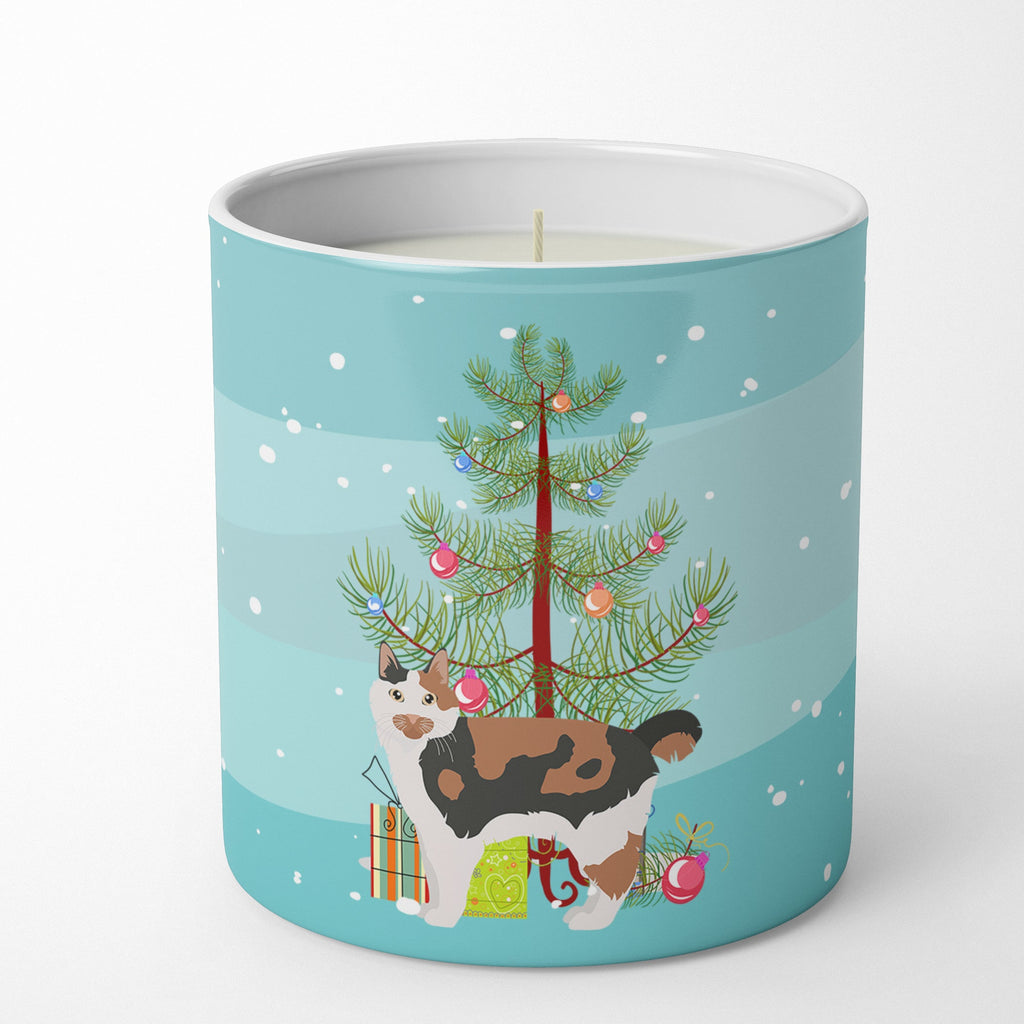 Cymric Cat Christmas Decorative Soy Candle Nature Soy Wax Essential Oil Home Decor Ideal for Bedroom Kitchen Bath Office Gift, 10 oz