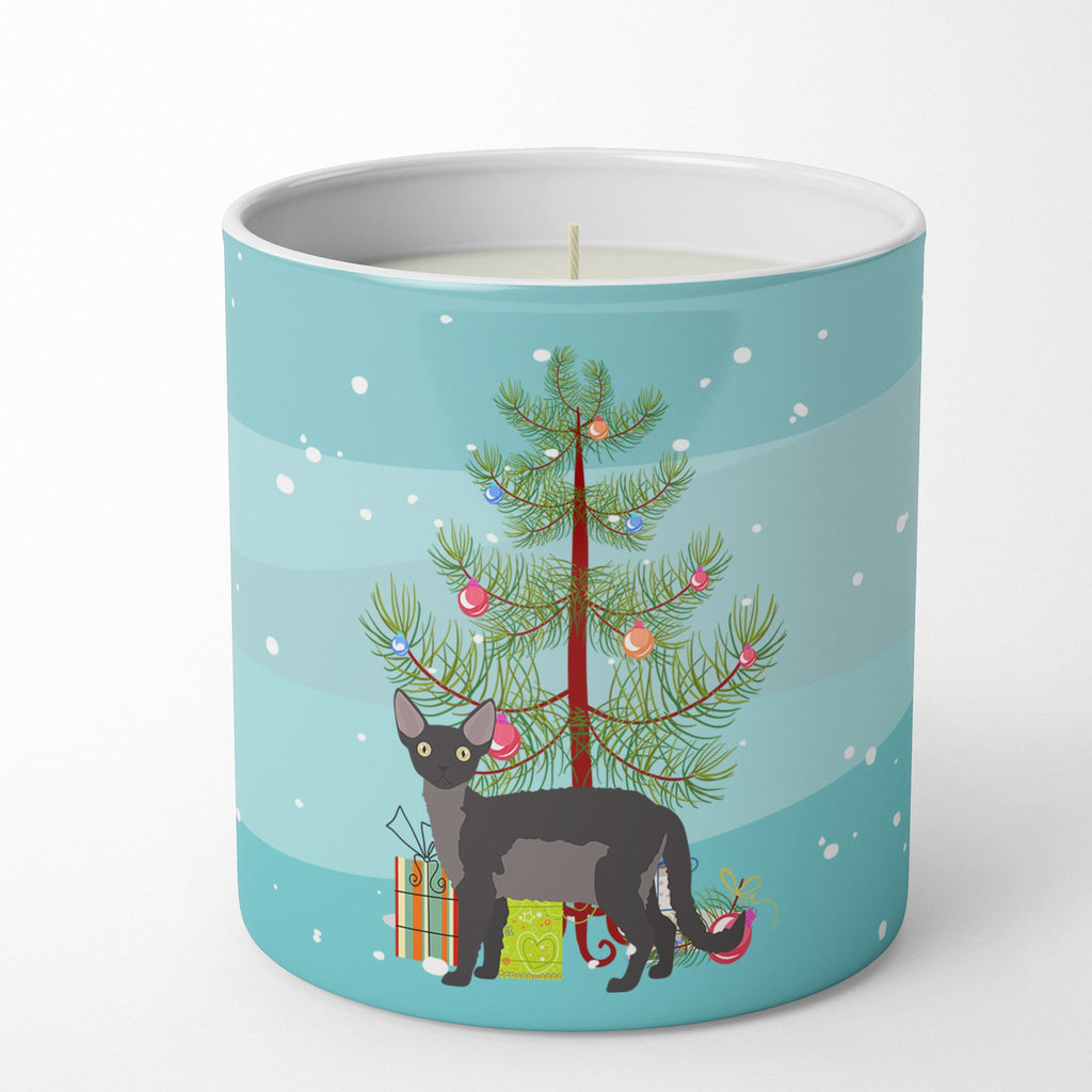Devon Rex Cat Christmas Decorative Soy Candle Nature Soy Wax Essential Oil Home Decor Ideal for Bedroom Kitchen Bath Office Gift, 10 oz