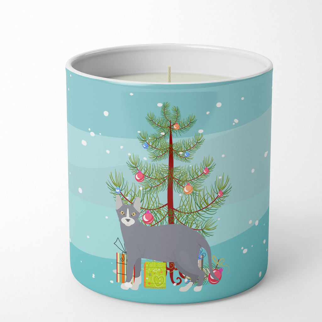 Don Sphynx Cat Christmas Decorative Soy Candle Nature Soy Wax Essential Oil Home Decor Ideal for Bedroom Kitchen Bath Office Gift, 10 oz