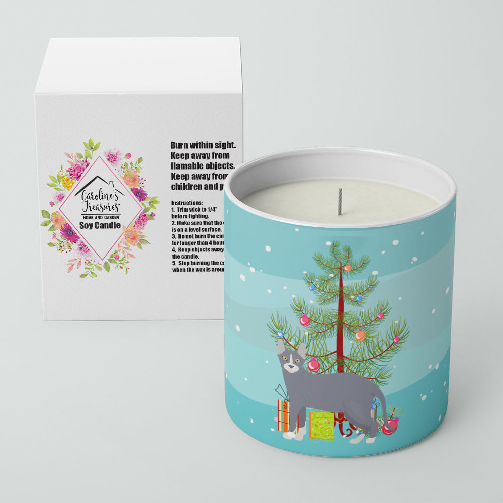 Don Sphynx Cat Christmas Decorative Soy Candle Nature Soy Wax Essential Oil Home Decor Ideal for Bedroom Kitchen Bath Office Gift, 10 oz