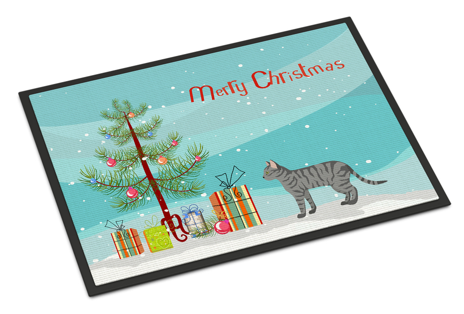 Dragon Li Cat Christmas Doormat Indoor Outdoor 24H X 36W Front Door Mat Rugs for Entryway, Non Slip Washable Low Pile,