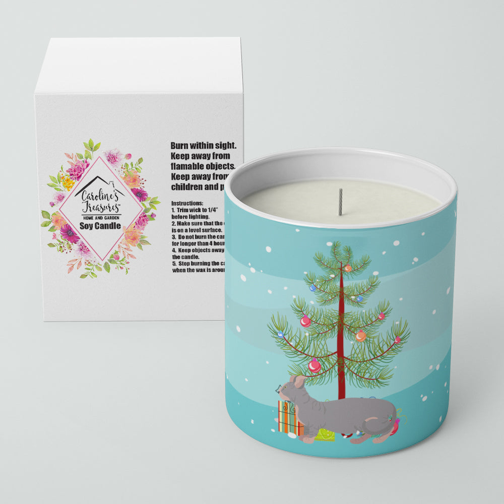 Dwelf Cat Christmas Decorative Soy Candle Nature Soy Wax Essential Oil Home Decor Ideal for Bedroom Kitchen Bath Office Gift, 10 oz