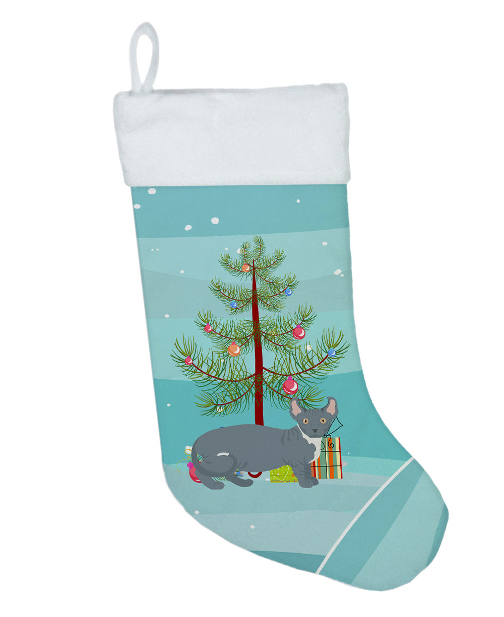 Dwelf Cat Christmas Holiday Stocking Double-Sided Print, Polyester Suede,11x18, Made in USA