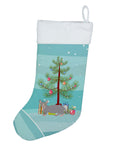 Dwelf Cat Christmas Holiday Stocking Double-Sided Print, Polyester Suede,11x18, Made in USA