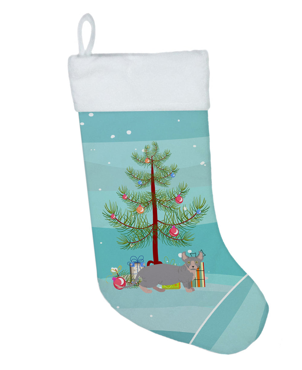 Dwelf Cat Christmas Holiday Stocking Double-Sided Print, Polyester Suede,11x18, Made in USA