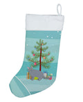European Shorthair Cat Christmas Holiday Stocking Double-Sided Print, Polyester Suede,11x18, Made in USA