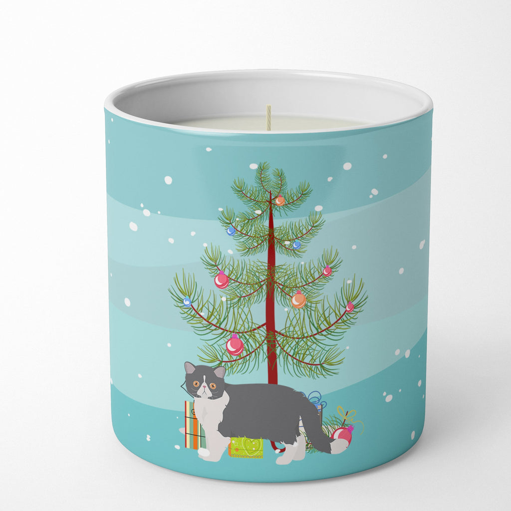 Exotic Shorthair Cat Christmas Decorative Soy Candle Nature Soy Wax Essential Oil Home Decor Ideal for Bedroom Kitchen Bath Office Gift, 10 oz
