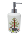Exotic Shorthair Cat Christmas Ceramic Soap Dispenser , Empty Refillable Hand Soap Pump Bottle for Bathroom Kitchen