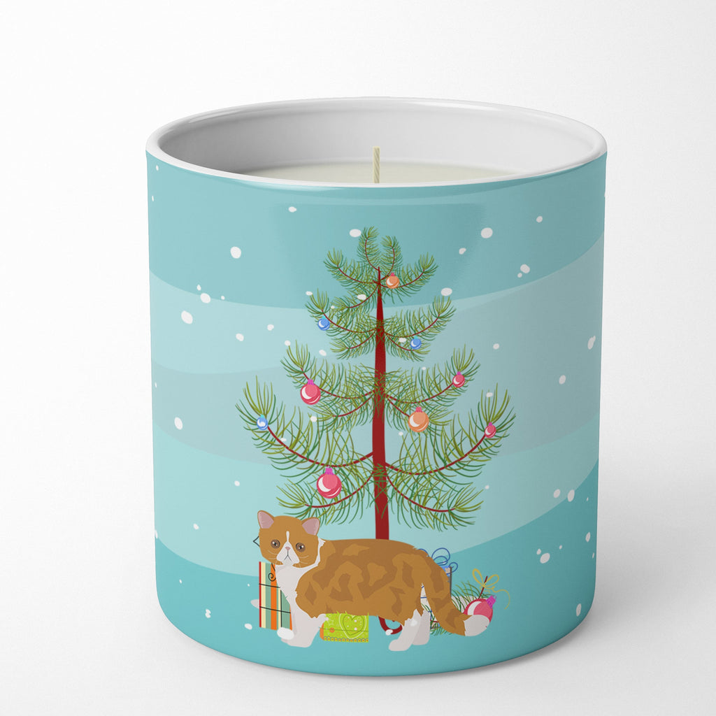 Exotic Shorthair Cat Christmas Decorative Soy Candle Nature Soy Wax Essential Oil Home Decor Ideal for Bedroom Kitchen Bath Office Gift, 10 oz