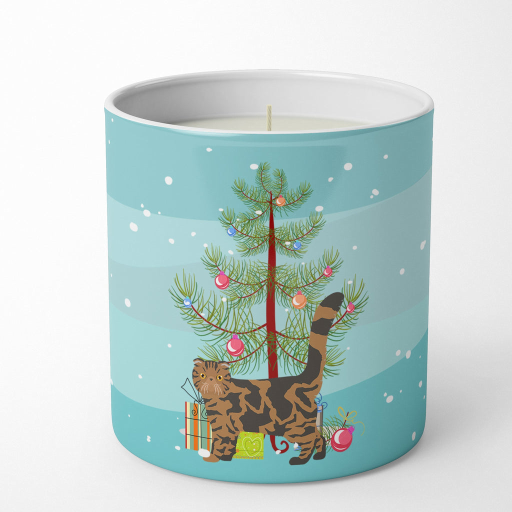 Foldex Exotic Fold Cat Christmas Decorative Soy Candle Nature Soy Wax Essential Oil Home Decor Ideal for Bedroom Kitchen Bath Office Gift, 10 oz
