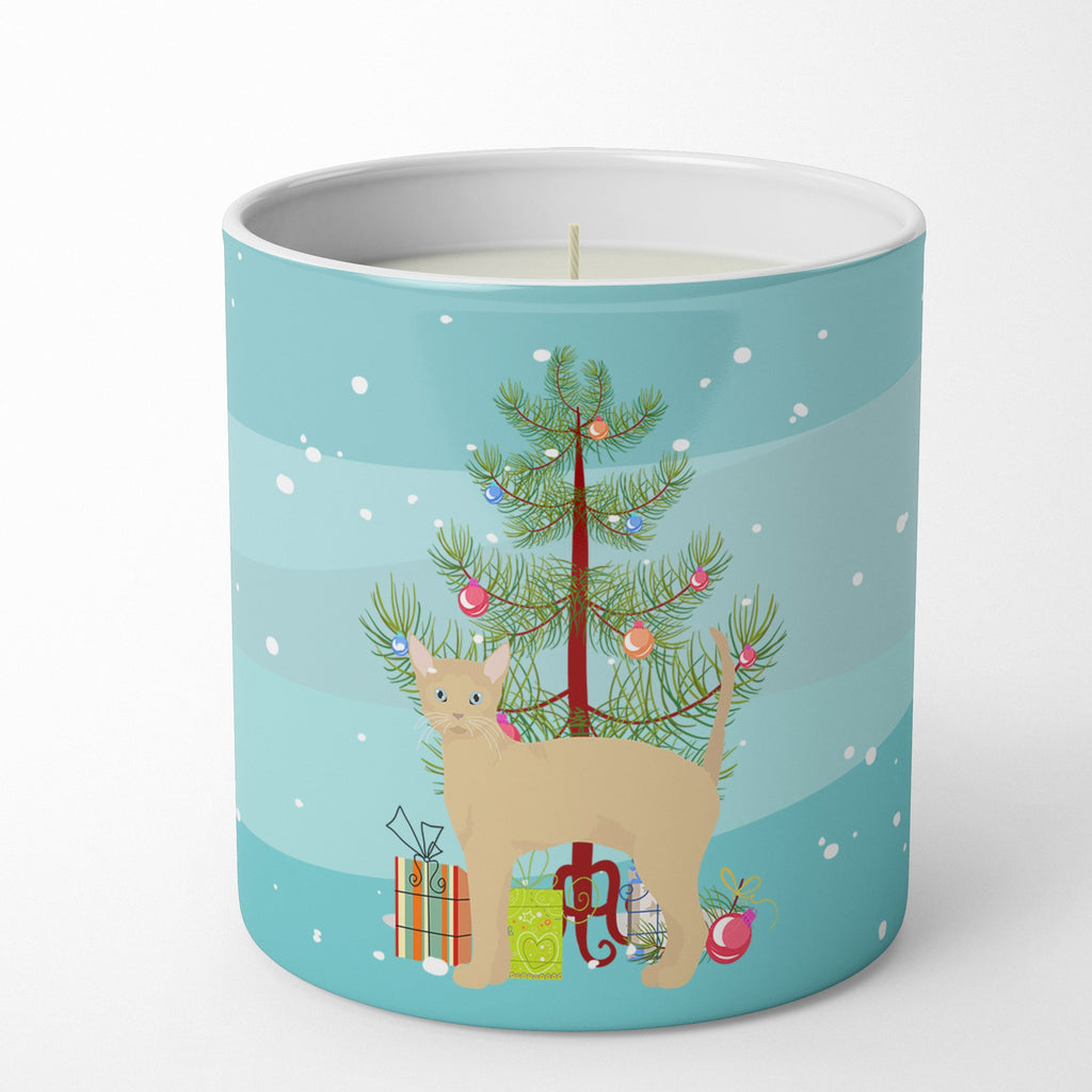 German Rex Cat Christmas Decorative Soy Candle Nature Soy Wax Essential Oil Home Decor Ideal for Bedroom Kitchen Bath Office Gift, 10 oz