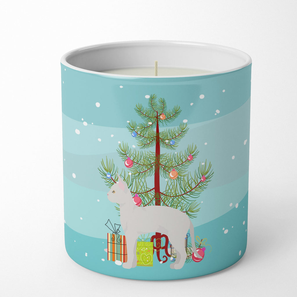 German Rex Cat Christmas Decorative Soy Candle Nature Soy Wax Essential Oil Home Decor Ideal for Bedroom Kitchen Bath Office Gift, 10 oz
