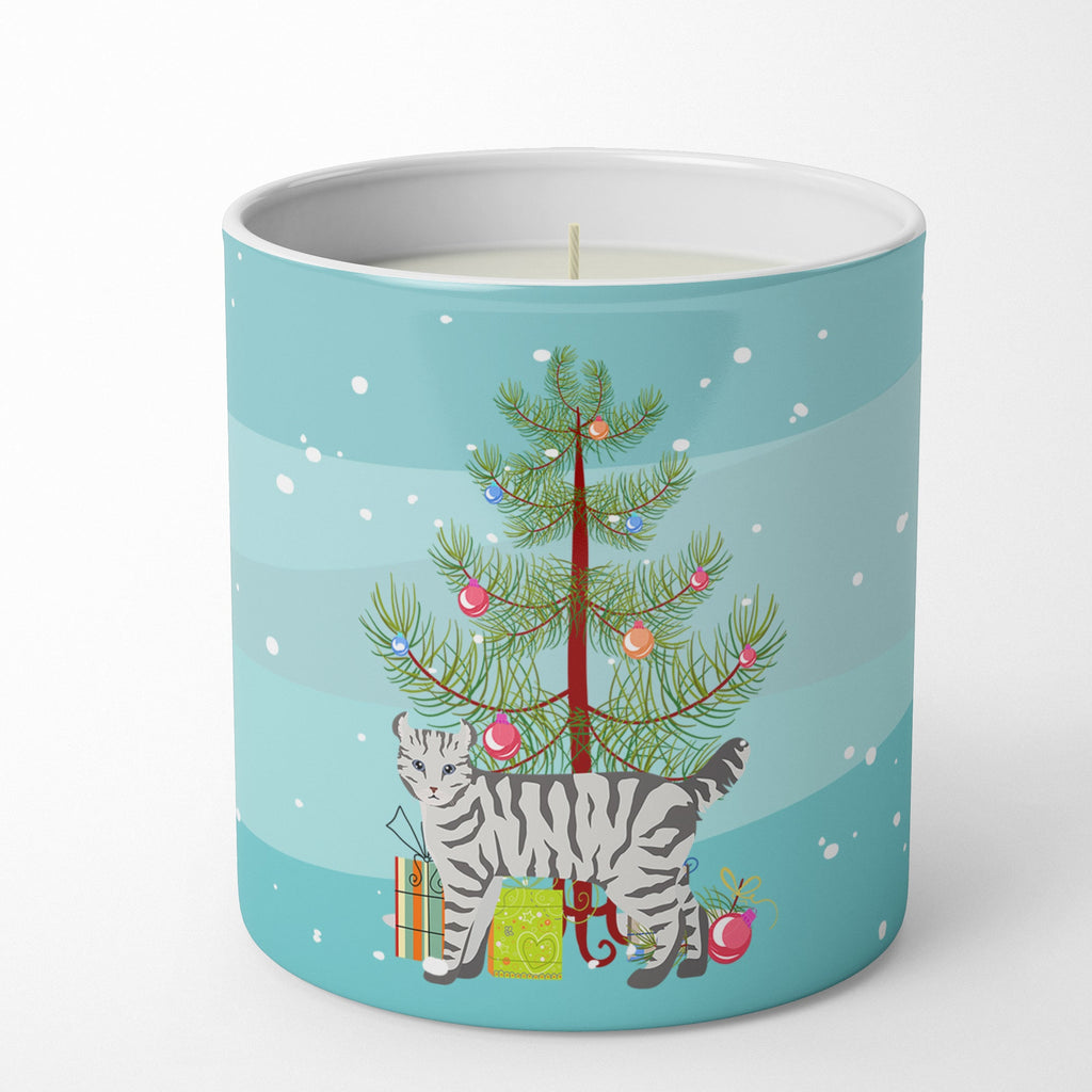 Highlander Lynx Cat Christmas Decorative Soy Candle Nature Soy Wax Essential Oil Home Decor Ideal for Bedroom Kitchen Bath Office Gift, 10 oz