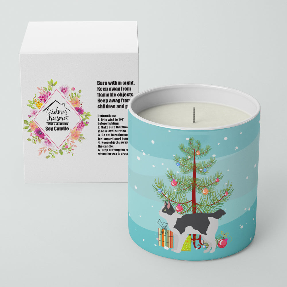 Japanese Bobtail Cat Christmas Decorative Soy Candle Nature Soy Wax Essential Oil Home Decor Ideal for Bedroom Kitchen Bath Office Gift, 10 oz