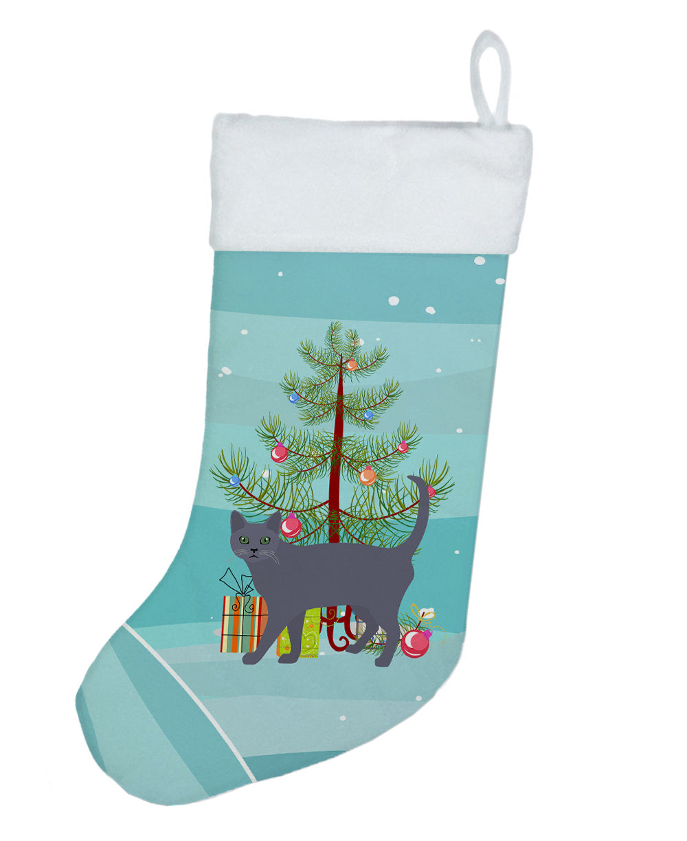 Korat Cat Christmas Holiday Stocking Double-Sided Print, Polyester Suede,11x18, Made in USA