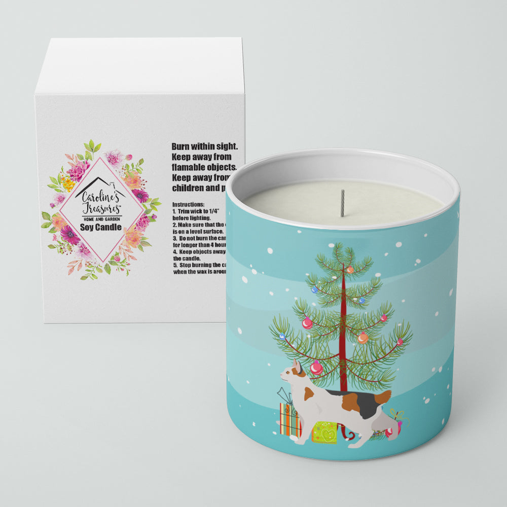 Korean Bobtail Cat Christmas Decorative Soy Candle Nature Soy Wax Essential Oil Home Decor Ideal for Bedroom Kitchen Bath Office Gift, 10 oz