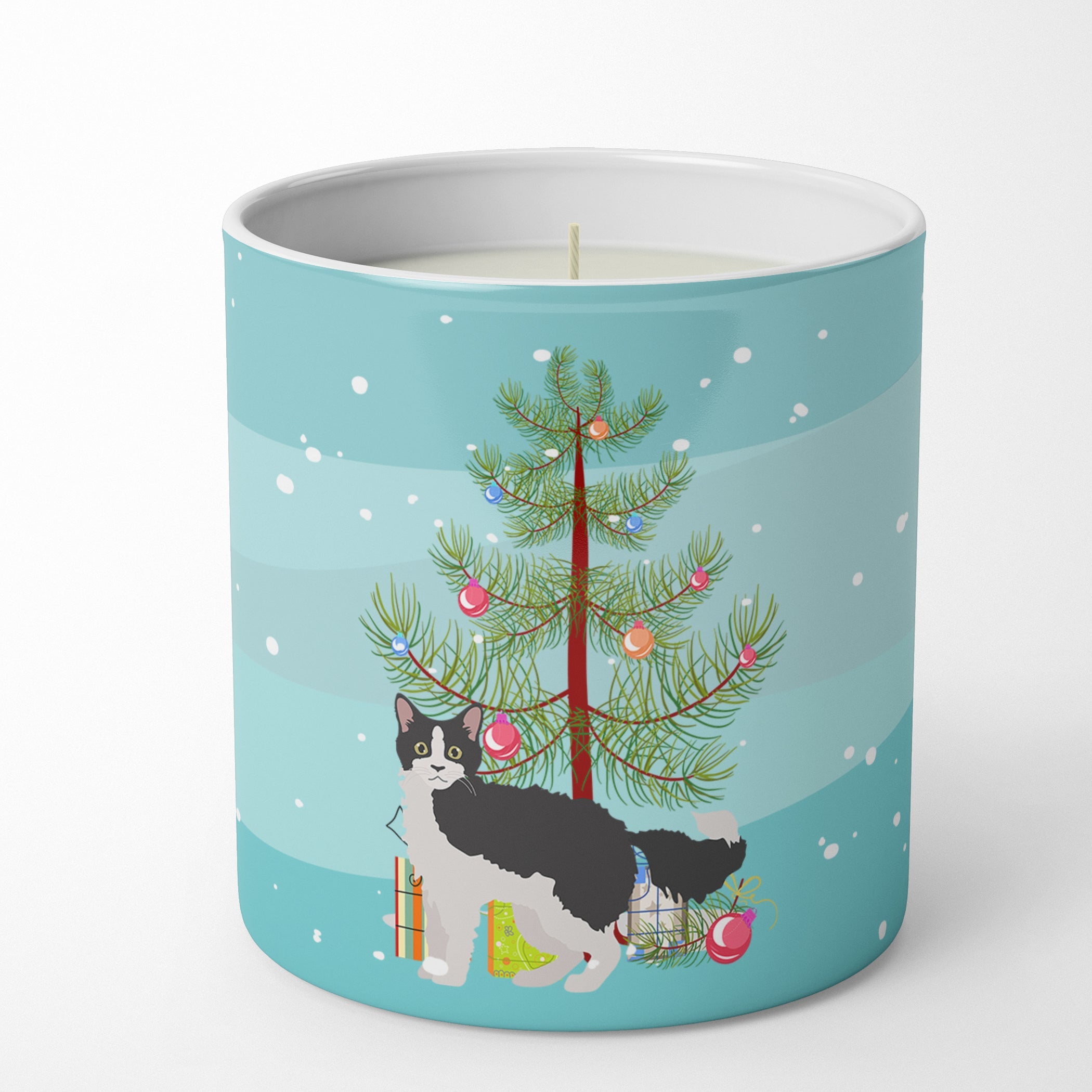 La Perm Cat Christmas Decorative Soy Candle Nature Soy Wax Essential Oil Home Decor Ideal for Bedroom Kitchen Bath Office Gift, 10 oz