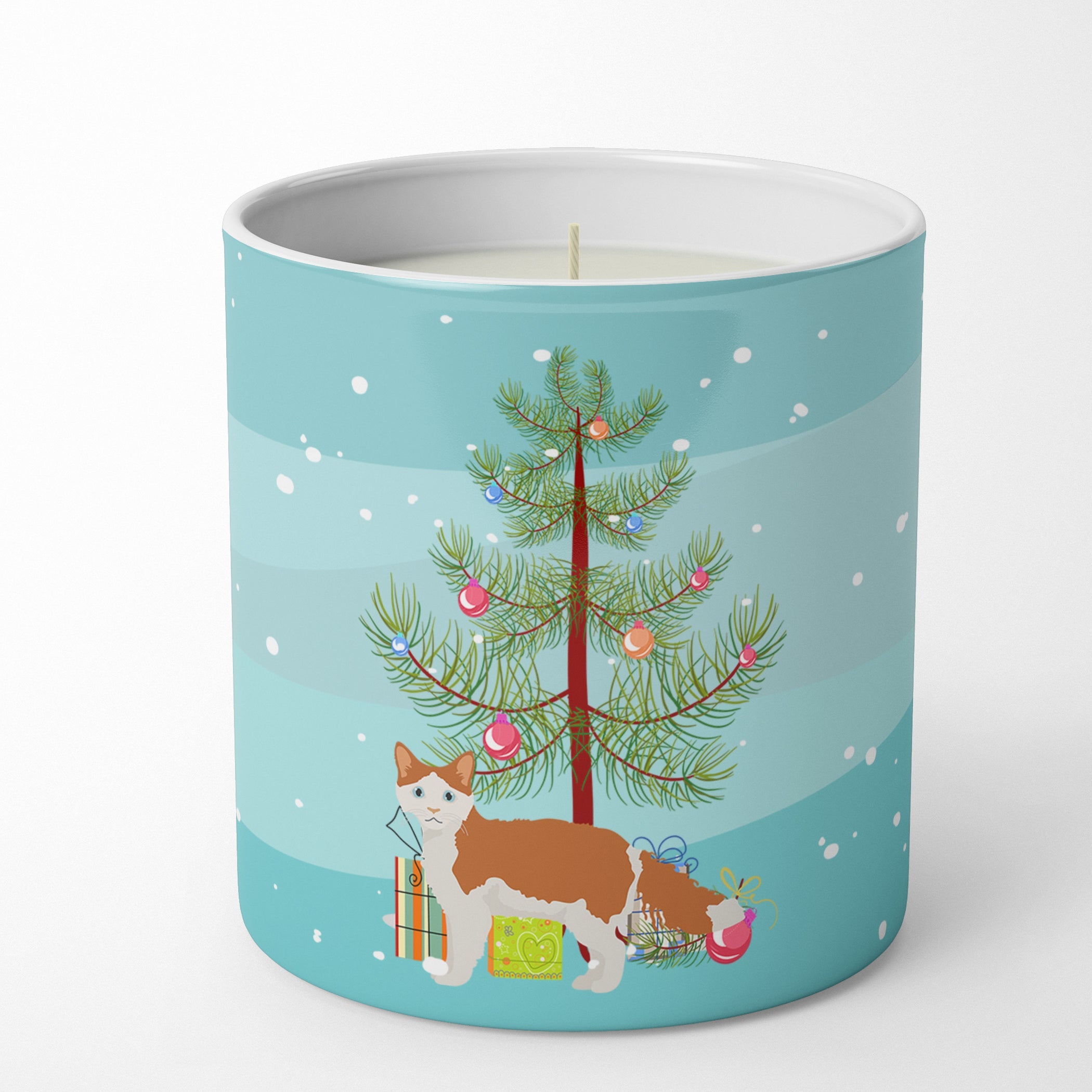La Perm Cat Christmas Decorative Soy Candle Nature Soy Wax Essential Oil Home Decor Ideal for Bedroom Kitchen Bath Office Gift, 10 oz