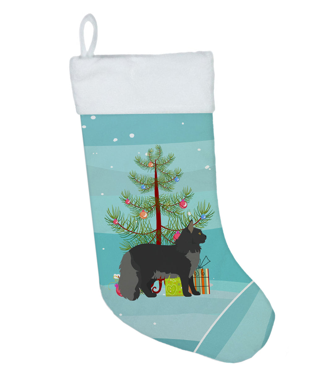 Maine Coon Cat Christmas Holiday Stocking Double-Sided Print, Polyester Suede,11x18, Made in USA