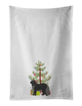 Maine Coon Cat Christmas Kitchen Towel Set of 2 White Dish Towels Decorative Bathroom Hand towel for Hand, Face, Hair, Yoga, Tea, Dishcloth, 19 X 28", White