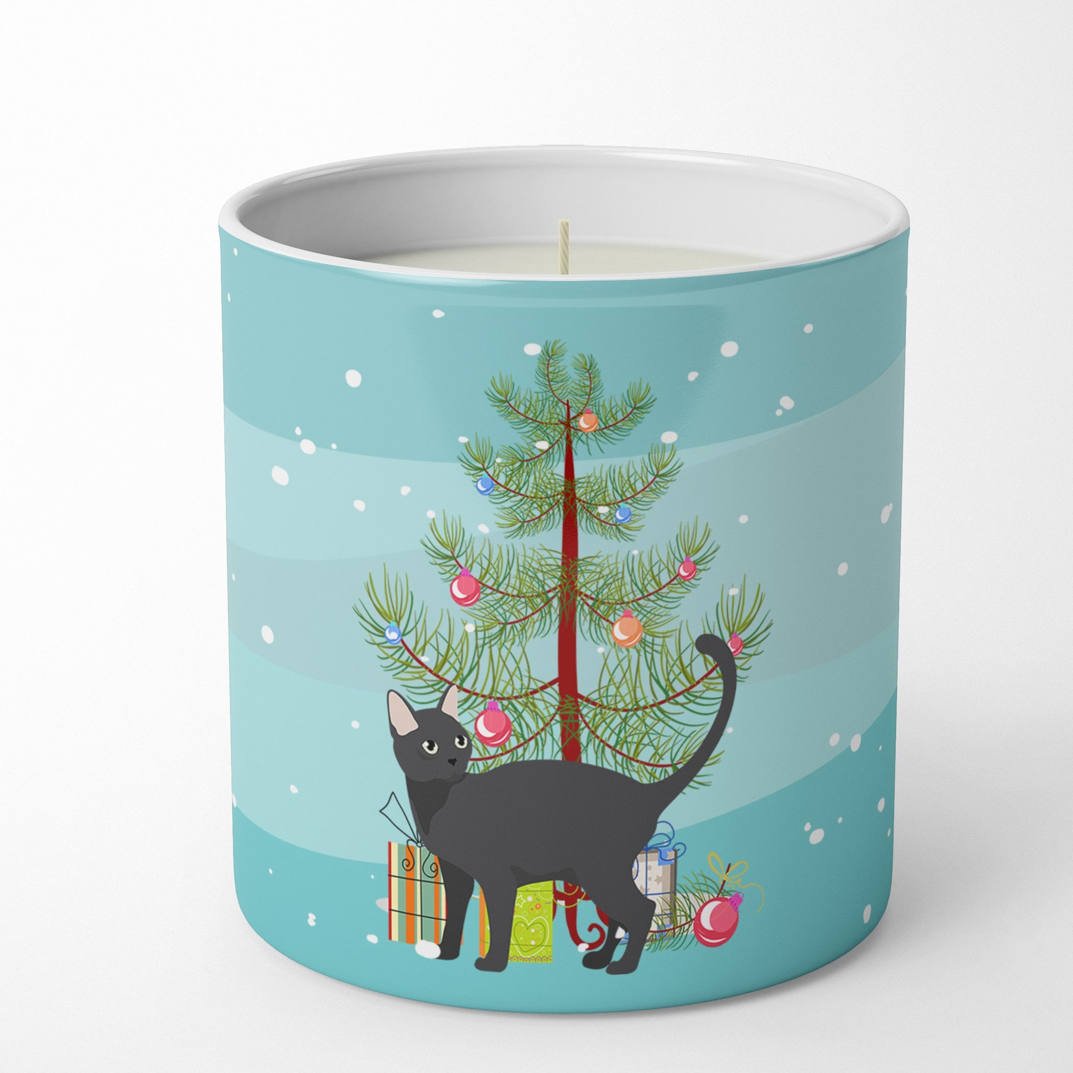 Malayan Cat Christmas Decorative Soy Candle Nature Soy Wax Essential Oil Home Decor Ideal for Bedroom Kitchen Bath Office Gift, 10 oz