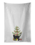 Malayan Cat Christmas Kitchen Towel Set of 2 White Dish Towels Decorative Bathroom Hand towel for Hand, Face, Hair, Yoga, Tea, Dishcloth, 19 X 28", White