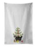 Manx Cat Christmas Kitchen Towel Set of 2 White Dish Towels Decorative Bathroom Hand towel for Hand, Face, Hair, Yoga, Tea, Dishcloth, 19 X 28", White