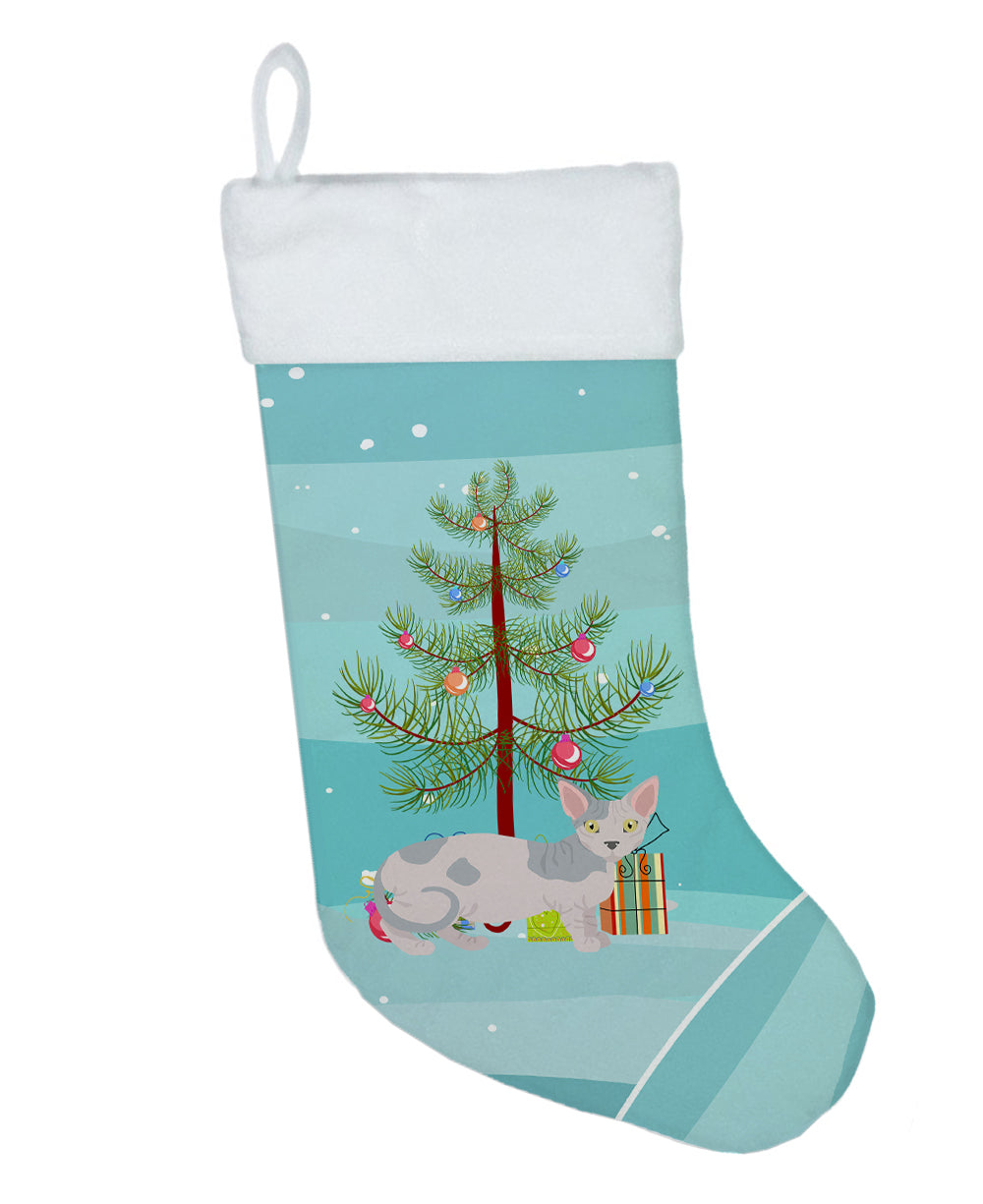 Minskin Cat Christmas Holiday Stocking Double-Sided Print, Polyester Suede,11x18, Made in USA
