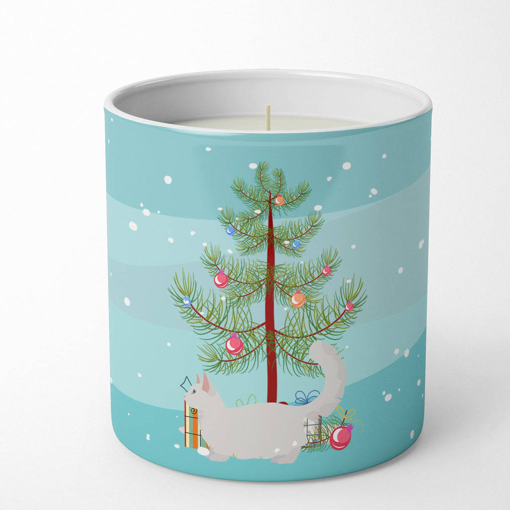 Munchkin Cat Christmas Decorative Soy Candle Nature Soy Wax Essential Oil Home Decor Ideal for Bedroom Kitchen Bath Office Gift, 10 oz