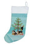 Munchkin Cat Christmas Holiday Stocking Double-Sided Print, Polyester Suede,11x18, Made in USA