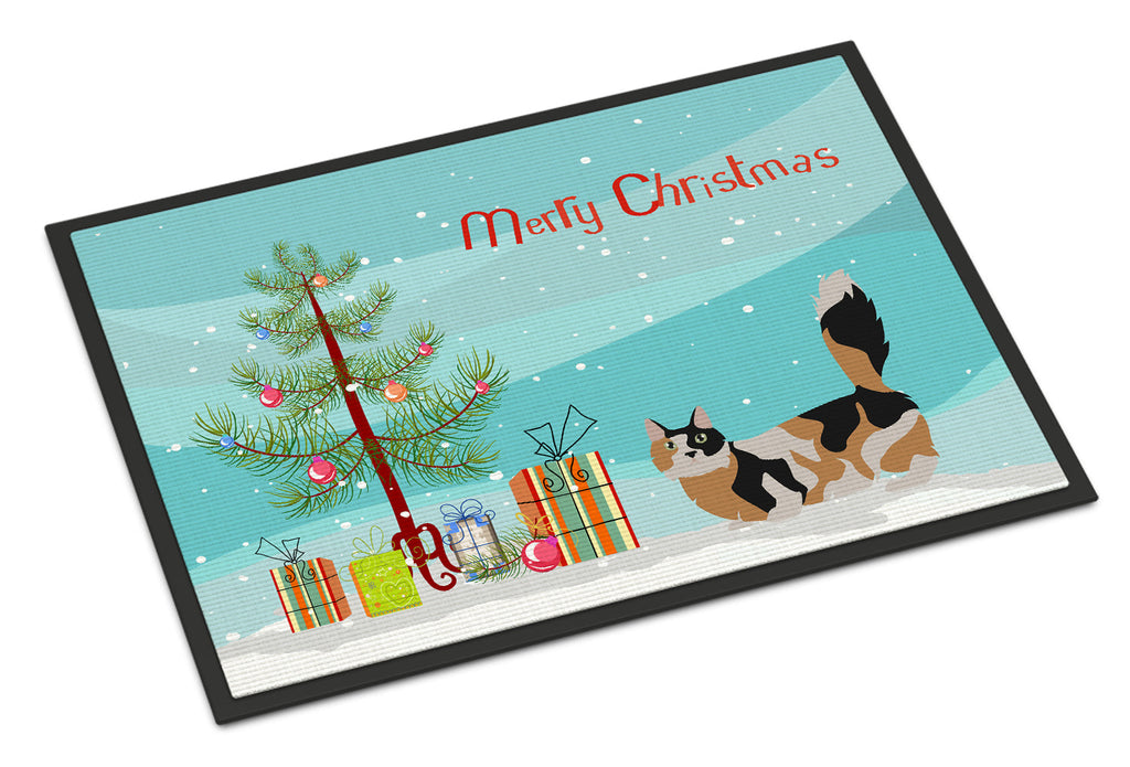 Munchkin Cat Christmas Doormat Indoor Outdoor 18H X 27W Front Door Mat Rugs for Entryway, Non Slip Washable