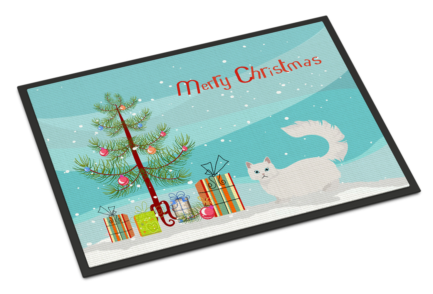 Napoleon Cat Christmas Doormat Indoor Outdoor 24H X 36W Front Door Mat Rugs for Entryway, Non Slip Washable Low Pile,