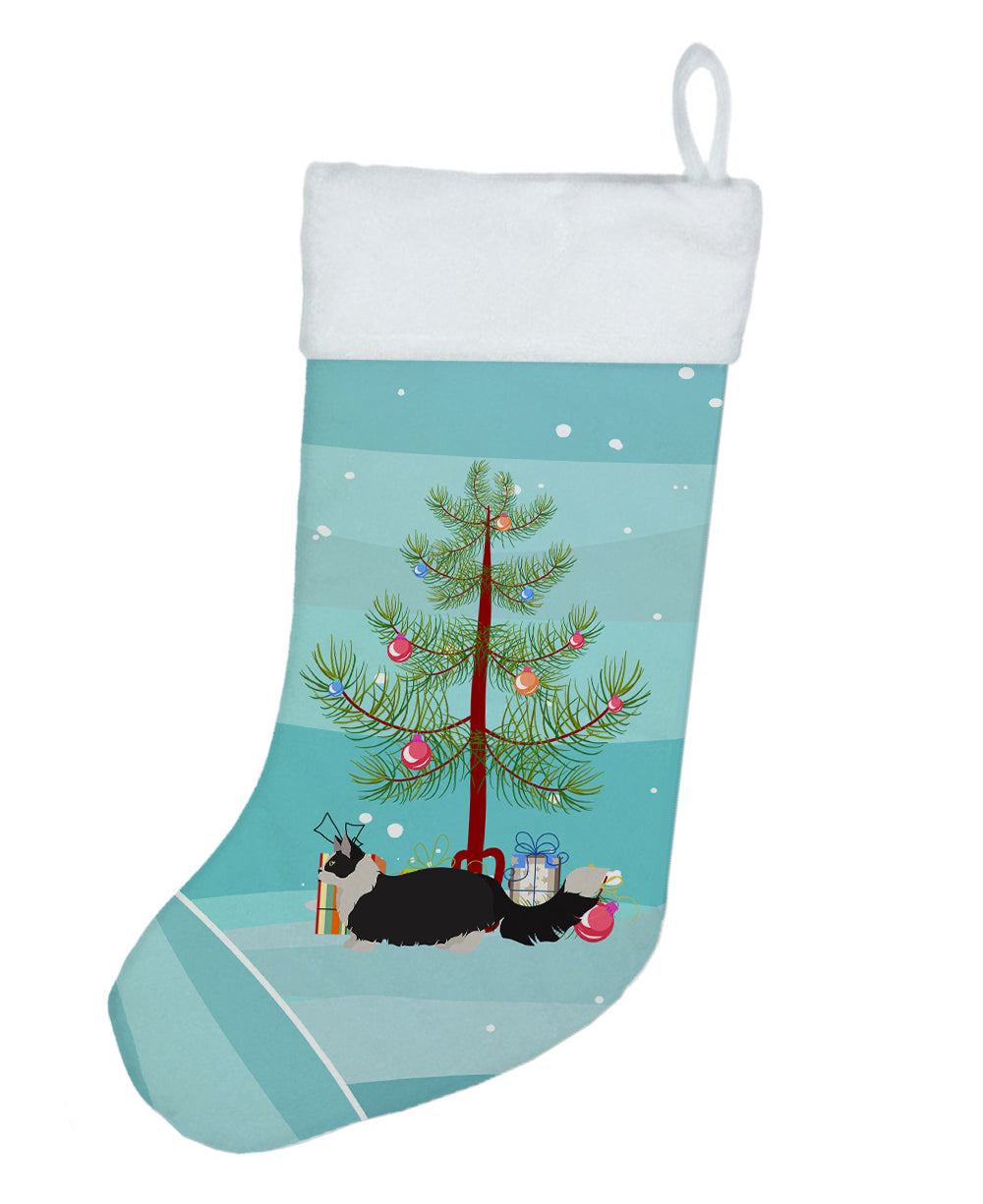 Napoleon Cat Christmas Holiday Stocking Double-Sided Print, Polyester Suede,11x18, Made in USA