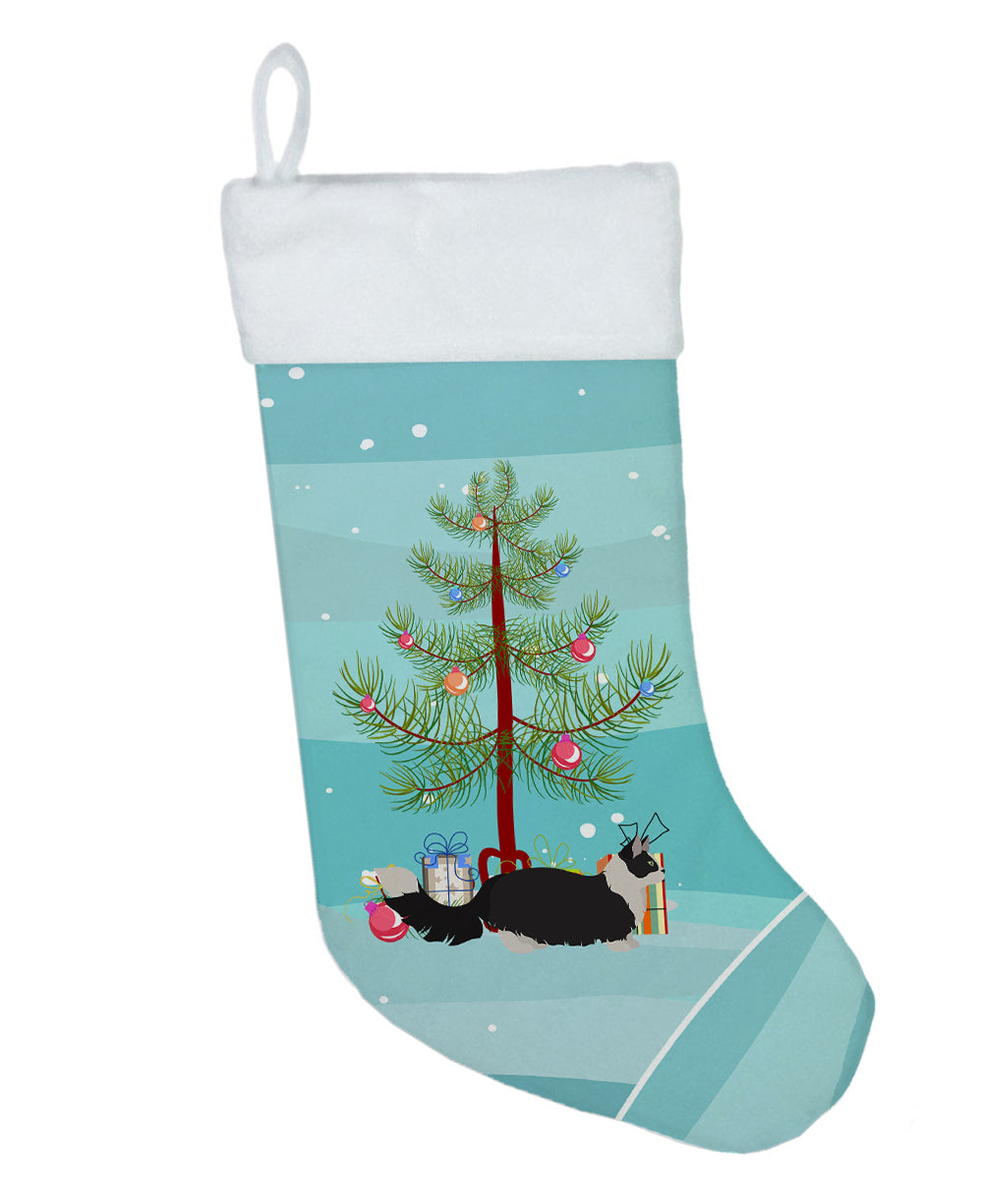 Napoleon Cat Christmas Holiday Stocking Double-Sided Print, Polyester Suede,11x18, Made in USA