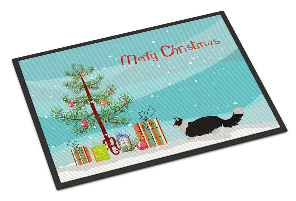 Napoleon Cat Christmas Doormat Indoor Outdoor 24H X 36W Front Door Mat Rugs for Entryway, Non Slip Washable Low Pile,