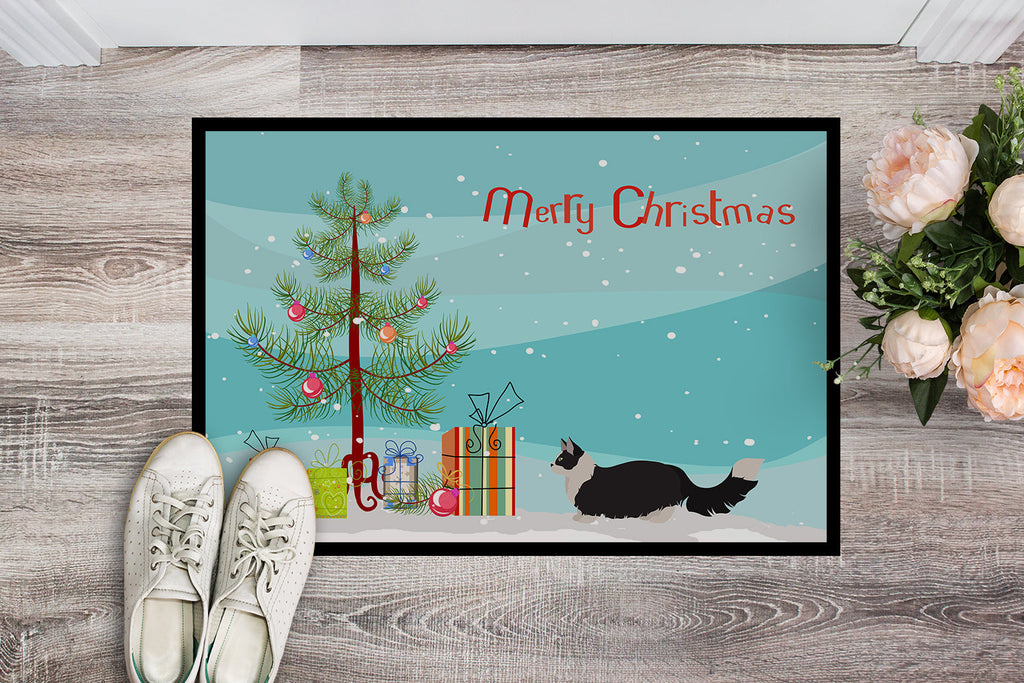 Napoleon Cat Christmas Doormat Indoor Outdoor 24H X 36W Front Door Mat Rugs for Entryway, Non Slip Washable Low Pile,