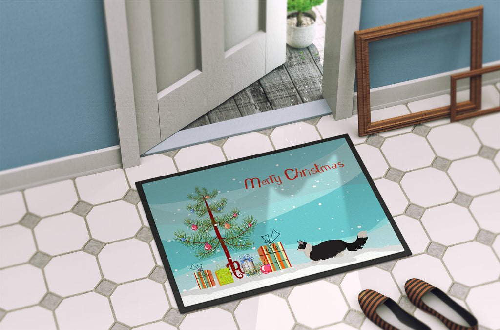 Napoleon Cat Christmas Doormat Indoor Outdoor 18H X 27W Front Door Mat Rugs for Entryway, Non Slip Washable