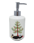 Napoleon Cat Christmas Ceramic Soap Dispenser , Empty Refillable Hand Soap Pump Bottle for Bathroom Kitchen