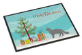 Nebelung Cat Christmas Doormat Indoor Outdoor 24H X 36W Front Door Mat Rugs for Entryway, Non Slip Washable Low Pile,