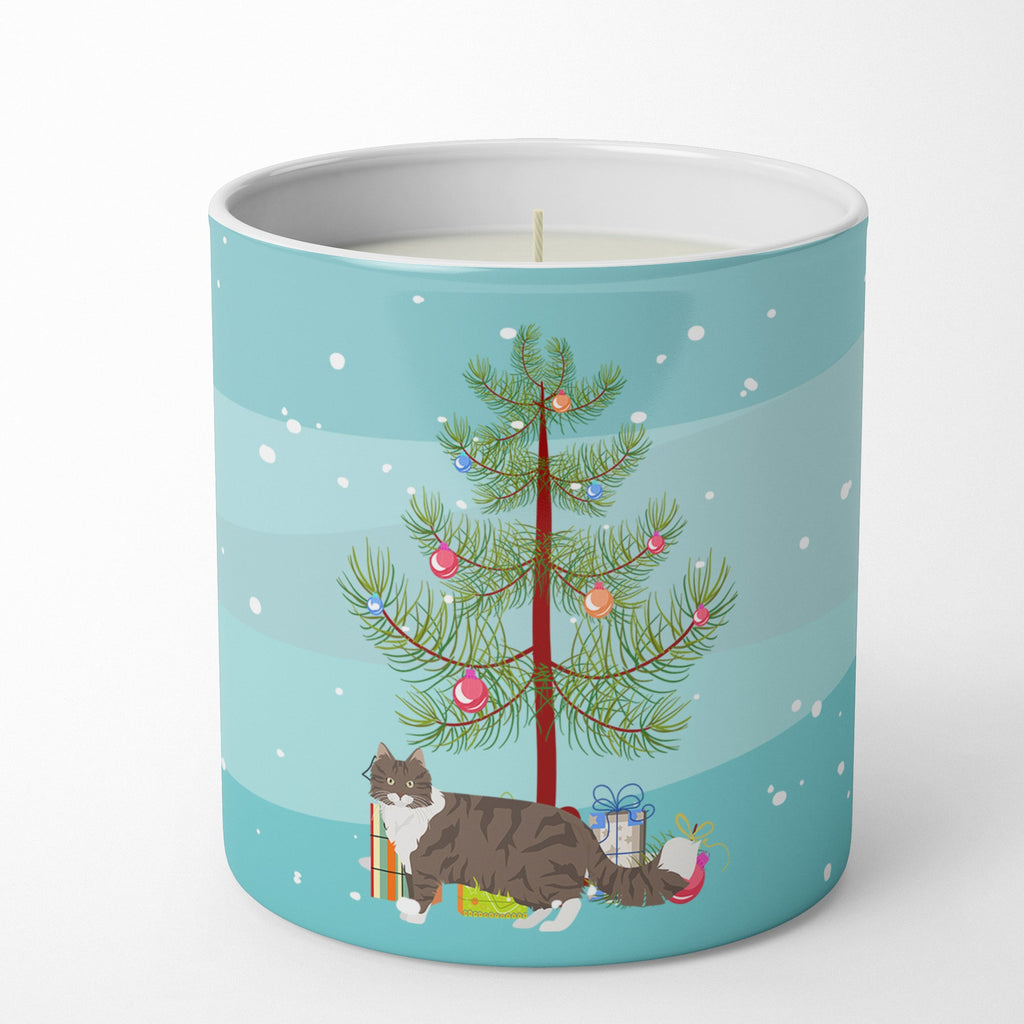 Norwegian Forest Cat Christmas Decorative Soy Candle Nature Soy Wax Essential Oil Home Decor Ideal for Bedroom Kitchen Bath Office Gift, 10 oz