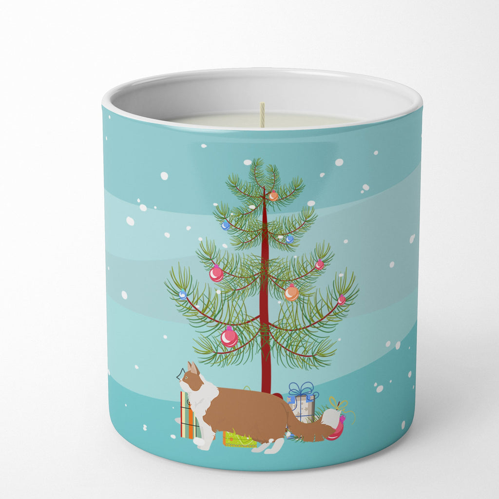 Norwegian Forest Cat Christmas Decorative Soy Candle Nature Soy Wax Essential Oil Home Decor Ideal for Bedroom Kitchen Bath Office Gift, 10 oz