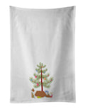Norwegian Forest Cat Christmas Kitchen Towel Set of 2 White Dish Towels Decorative Bathroom Hand towel for Hand, Face, Hair, Yoga, Tea, Dishcloth, 19 X 28", White