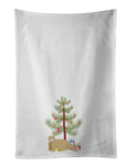 Oregon Rex Cat Christmas Kitchen Towel Set of 2 White Dish Towels Decorative Bathroom Hand towel for Hand, Face, Hair, Yoga, Tea, Dishcloth, 19 X 28", White