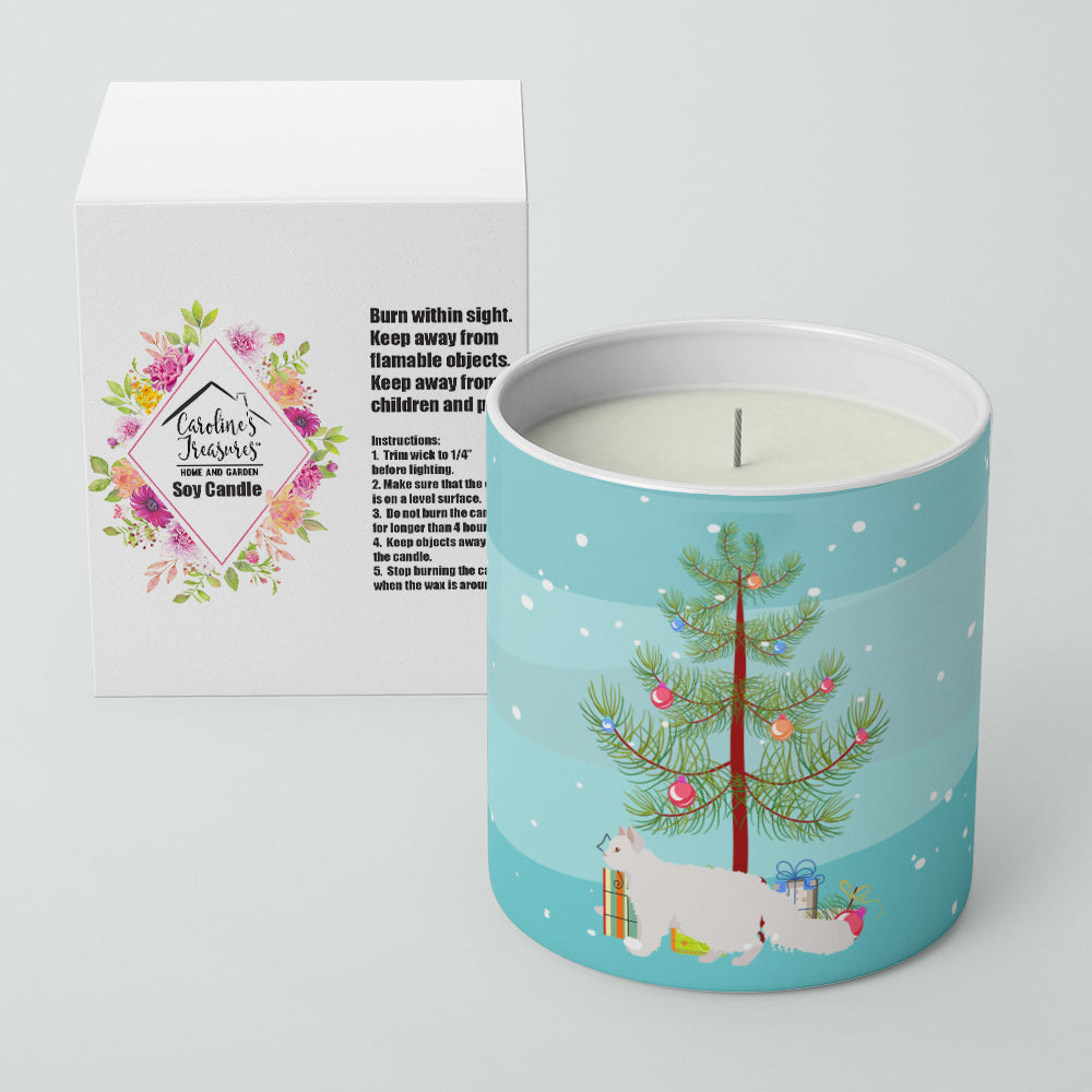 Oregon Rex Cat Christmas Decorative Soy Candle Nature Soy Wax Essential Oil Home Decor Ideal for Bedroom Kitchen Bath Office Gift, 10 oz