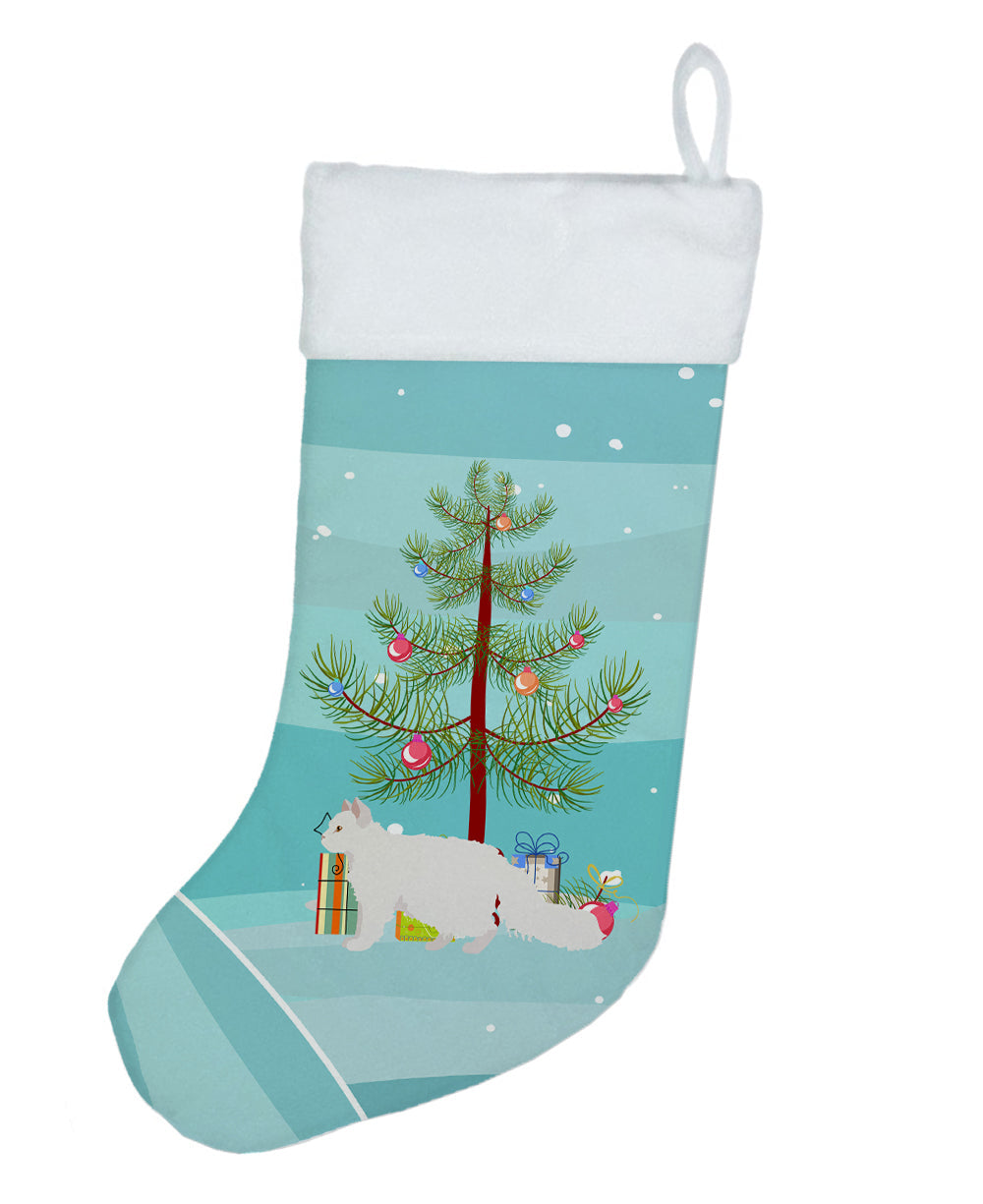 Oregon Rex Cat Christmas Holiday Stocking Double-Sided Print, Polyester Suede,11x18, Made in USA