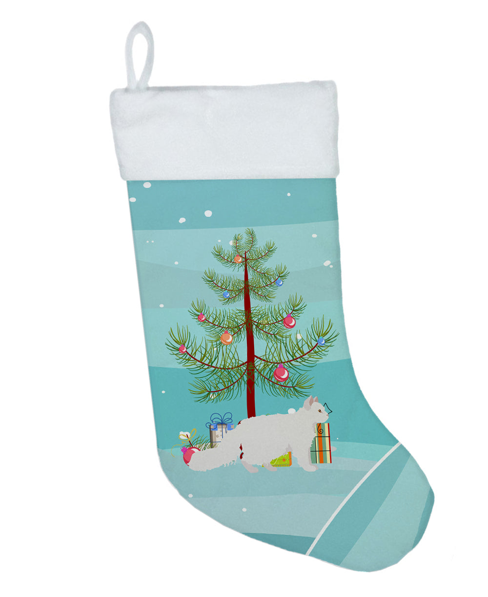 Oregon Rex Cat Christmas Holiday Stocking Double-Sided Print, Polyester Suede,11x18, Made in USA